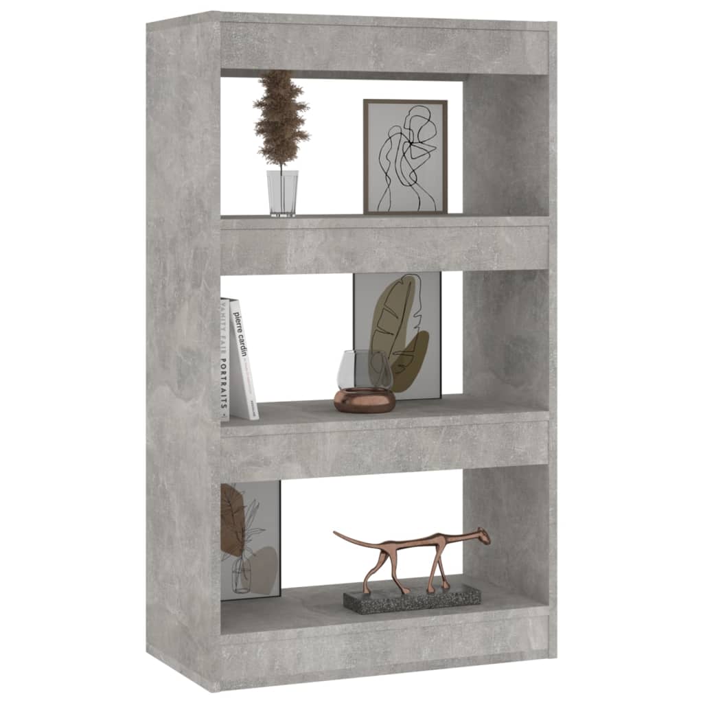 Book Cabinet/Room Divider Concrete Grey 60x30x103 cm Engineered Wood