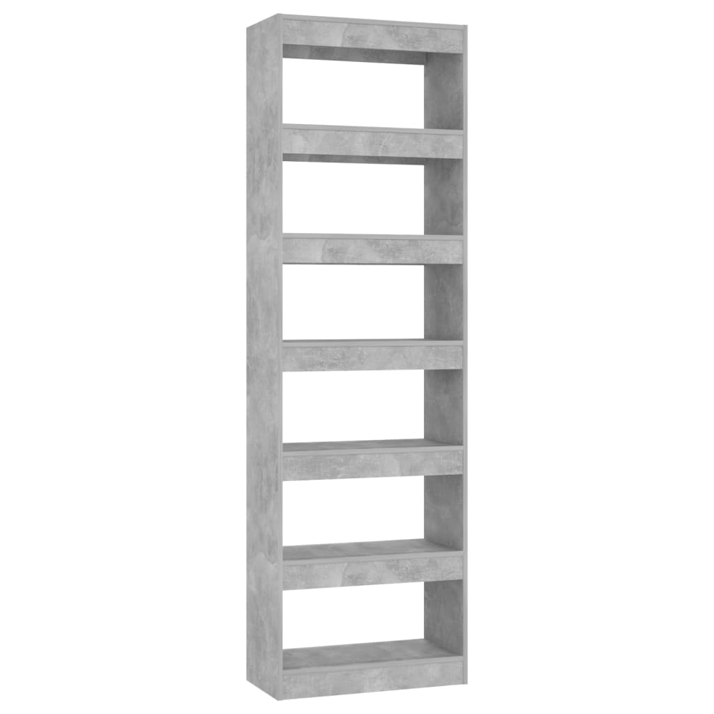 Book Cabinet/Room Divider Concrete Grey 60x30x198 cm