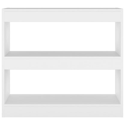 Book Cabinet/Room Divider White 80x30x72 cm