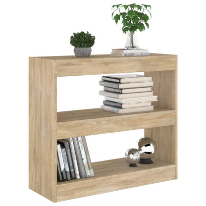 Book Cabinet/Room Divider Sonoma Oak 80x30x72 cm