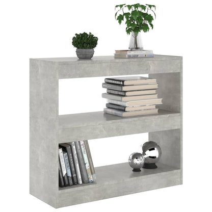 Book Cabinet/Room Divider Concrete Grey 80x30x72 cm