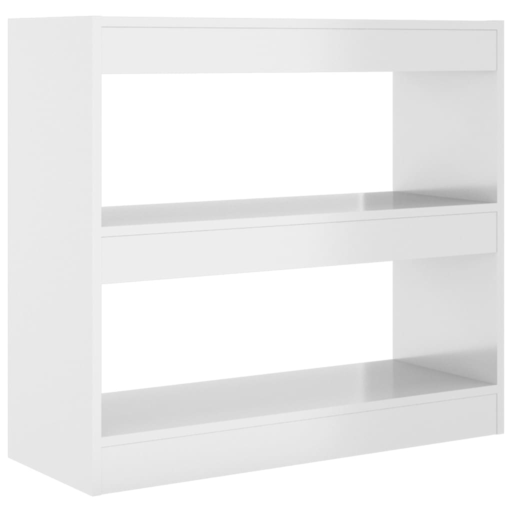 Book Cabinet/Room Divider High Gloss White 80x30x72 cm