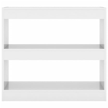 Book Cabinet/Room Divider High Gloss White 80x30x72 cm