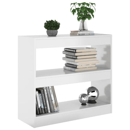 Book Cabinet/Room Divider High Gloss White 80x30x72 cm