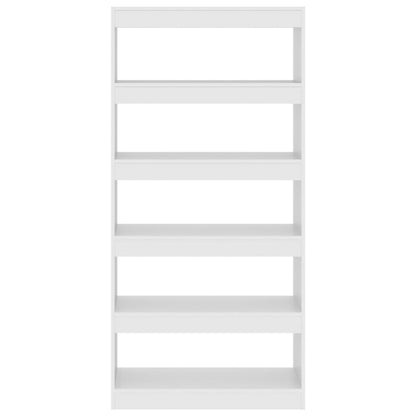 Book Cabinet/Room Divider White 80x30x166 cm Engineered Wood