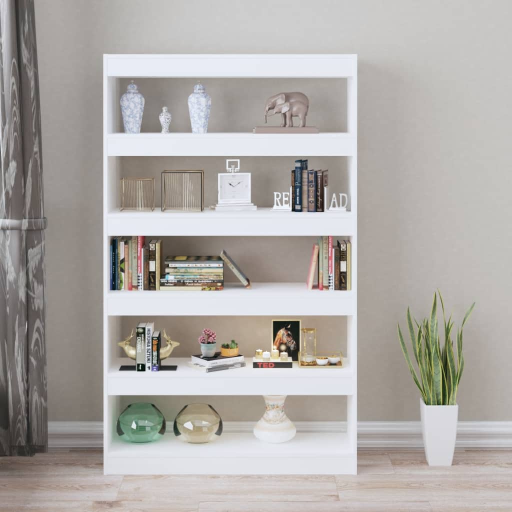 Book Cabinet/Room Divider White 100x30x166 cm