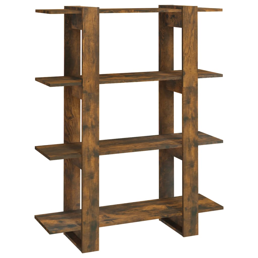 Book Cabinet/Room Divider Smoked Oak 100x30x123.5 cm