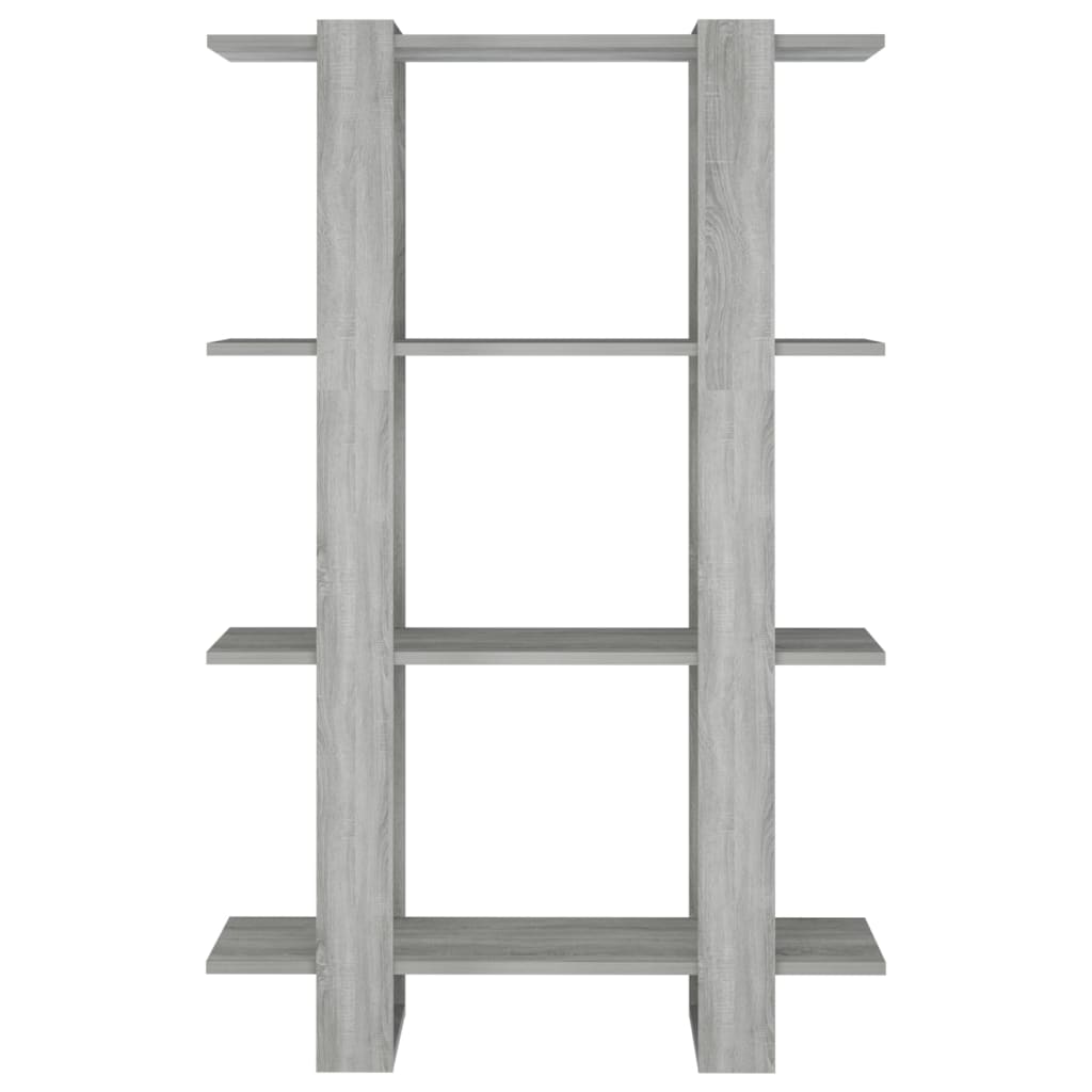 Book Cabinet/Room Divider Grey Sonoma 80x30x123.5 cm