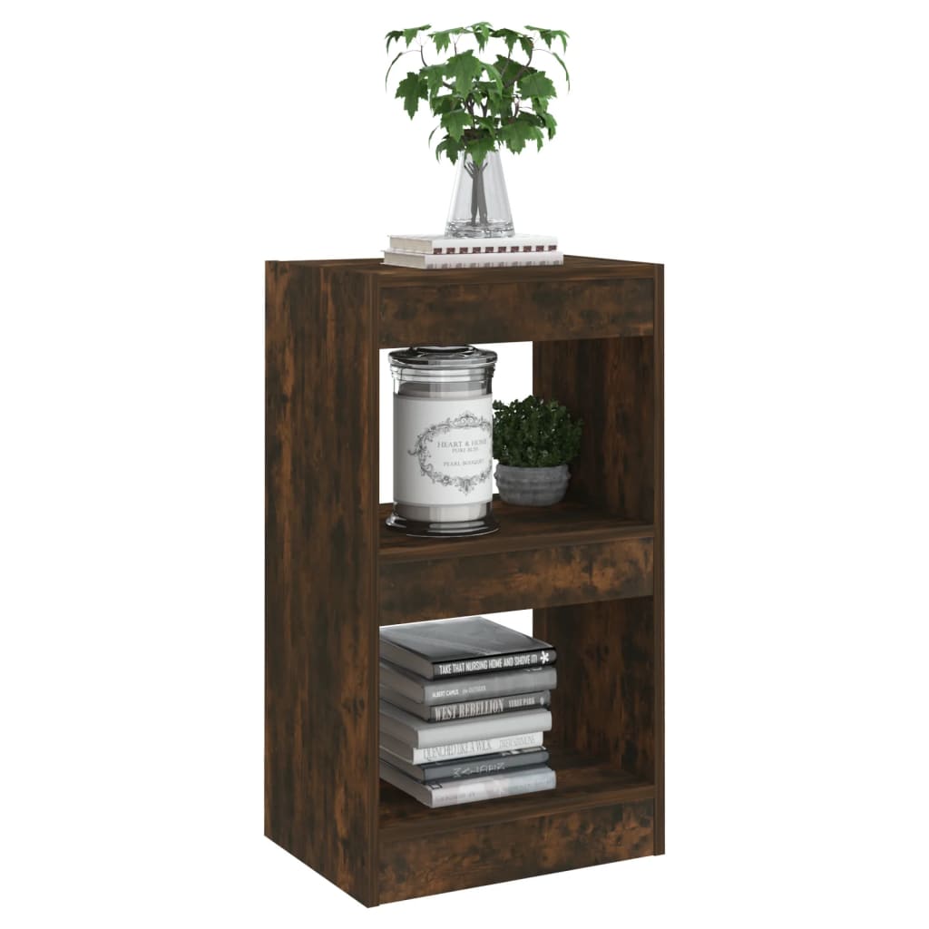 Book Cabinet/Room Divider Smoked Oak 40x30x72 cm