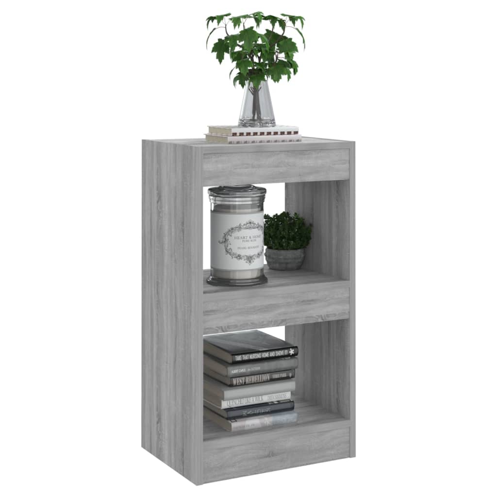 Book Cabinet/Room Divider Grey Sonoma 40x30x72 cm