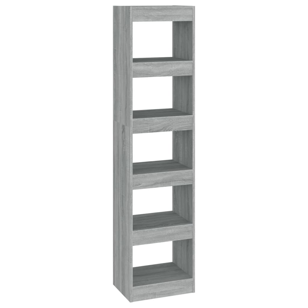 Book Cabinet/Room Divider Grey Sonoma 40x30x166 cm