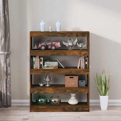 Book Cabinet/Room Divider Smoked Oak 100x30x135 cm