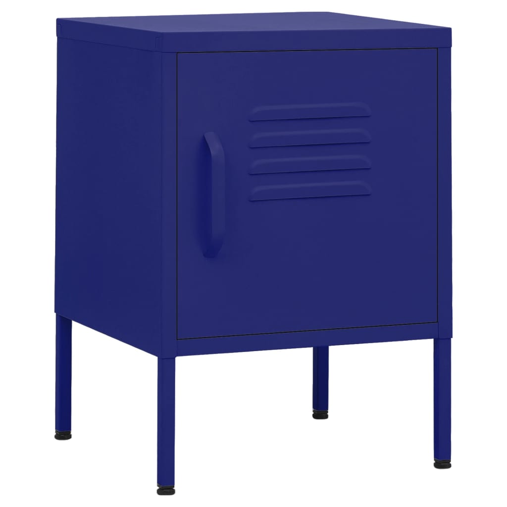 Nightstands 2 pcs Navy Blue 35x35x51 cm Steel