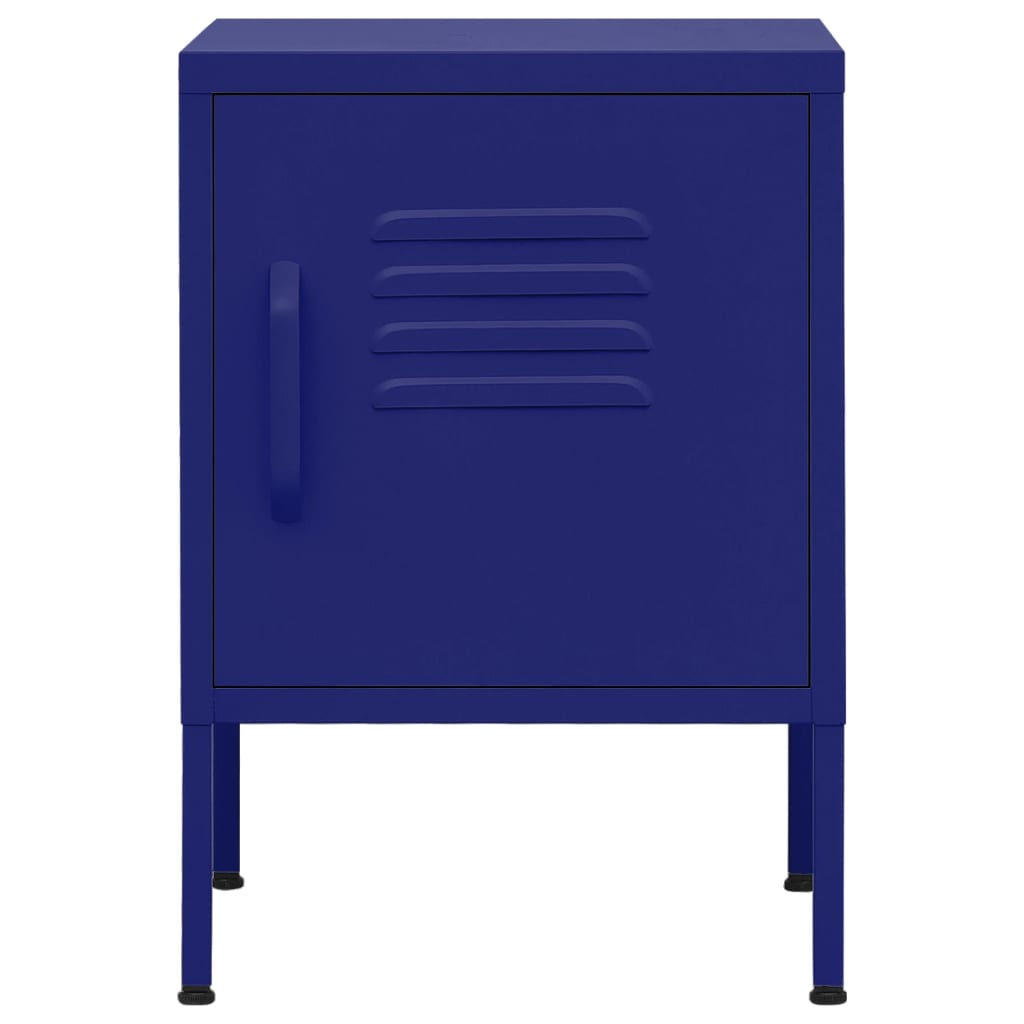 Nightstands 2 pcs Navy Blue 35x35x51 cm Steel