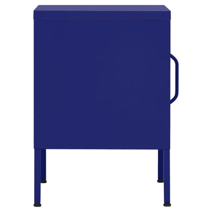 Nightstands 2 pcs Navy Blue 35x35x51 cm Steel