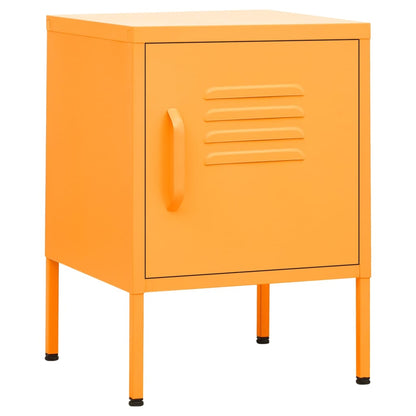 Nightstands 2 pcs Mustard Yellow 35x35x51 cm Steel