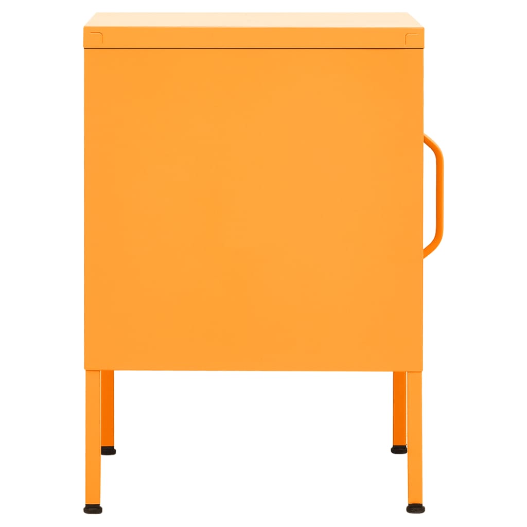 Nightstands 2 pcs Mustard Yellow 35x35x51 cm Steel