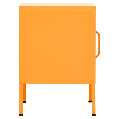 Nightstands 2 pcs Mustard Yellow 35x35x51 cm Steel