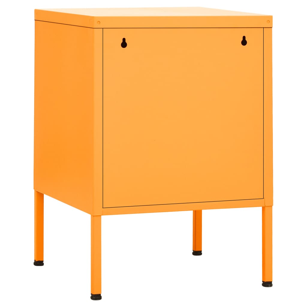 Nightstands 2 pcs Mustard Yellow 35x35x51 cm Steel