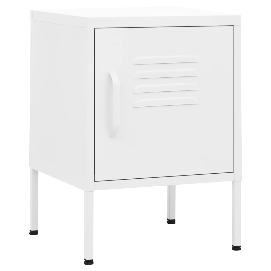 Nightstands 2 pcs White 35x35x51 cm Steel