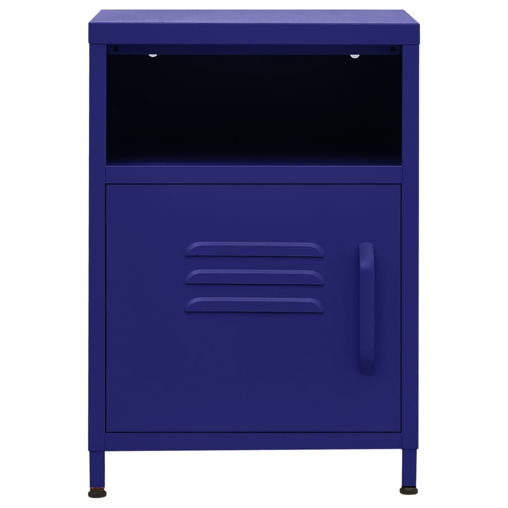 Nightstands 2 pcs Navy Blue 35x35x51 cm Steel