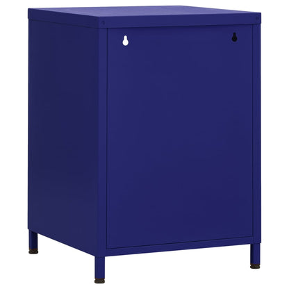 Nightstands 2 pcs Navy Blue 35x35x51 cm Steel