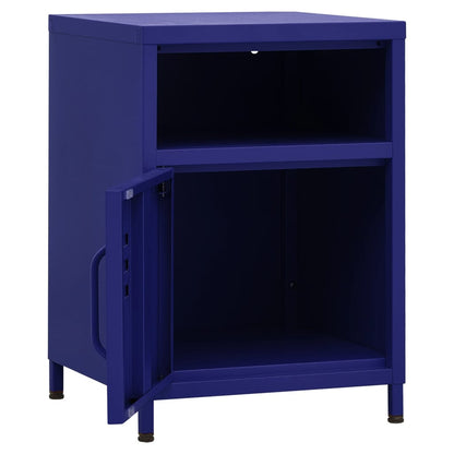 Nightstands 2 pcs Navy Blue 35x35x51 cm Steel