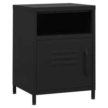 Nightstands 2 pcs Black 35x35x51 cm Steel