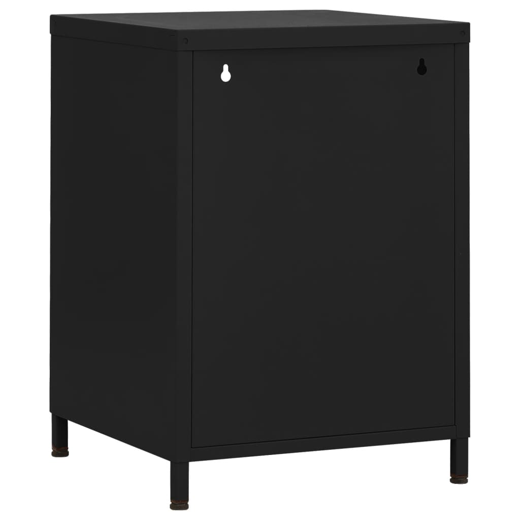 Nightstands 2 pcs Black 35x35x51 cm Steel