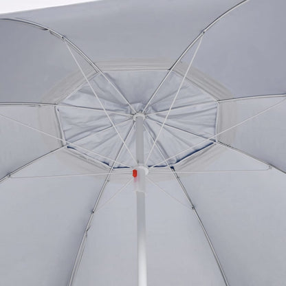 Beach Umbrella with Side Walls Blue 215 cm