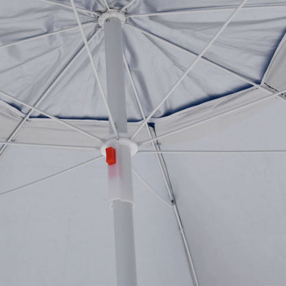 Beach Umbrella with Side Walls Blue 215 cm