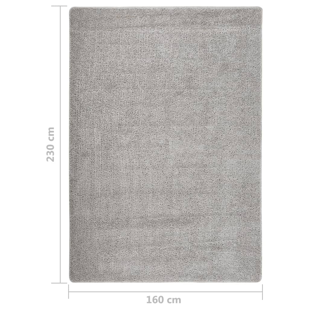 Shaggy Rug Light Grey 160x230 cm Anti Slip