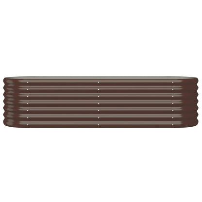 Garden Raised Bed Galvanised Steel 152x40x36 cm Brown