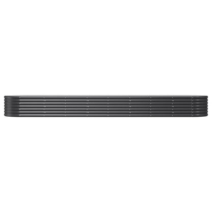 Garden Raised Bed Galvanised Steel 368x80x36 cm Anthracite