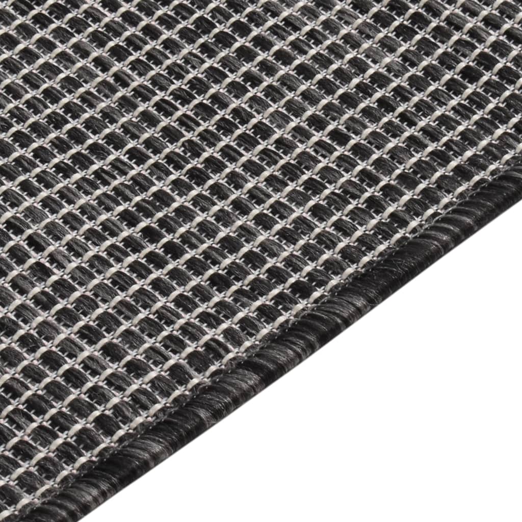 Outdoor Flatweave Rug 80x150 cm Grey