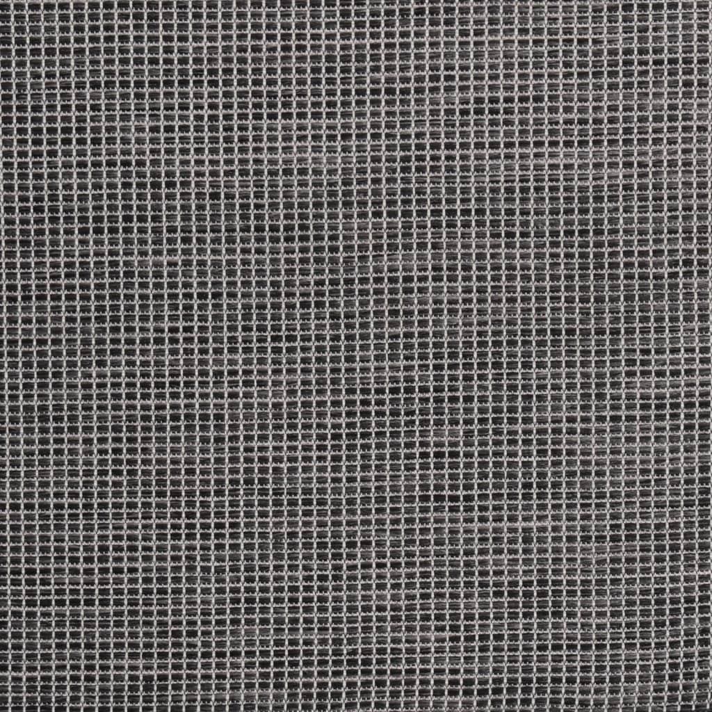 Outdoor Flatweave Rug 80x150 cm Grey