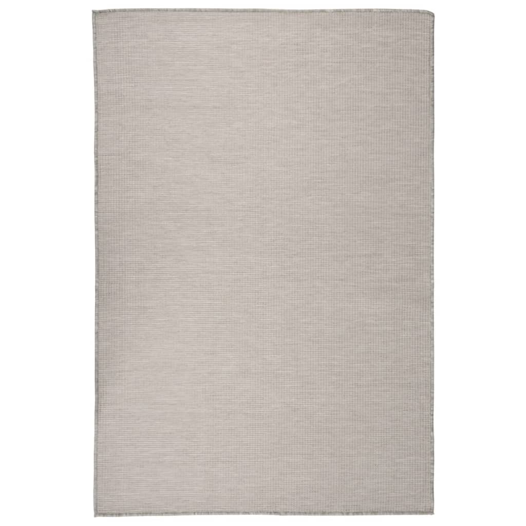 Outdoor Flatweave Rug 120x170 cm Taupe