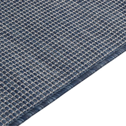 Outdoor Flatweave Rug 80x250 cm Blue