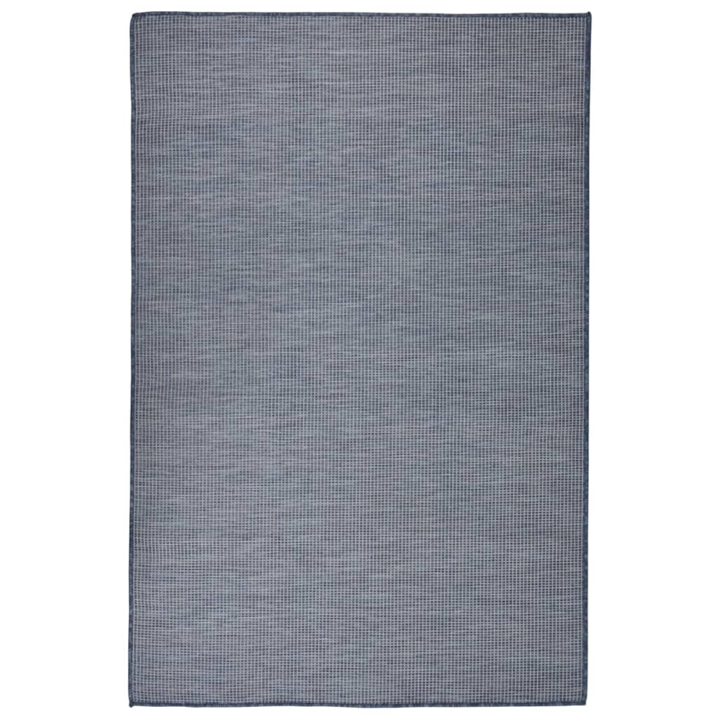 Outdoor Flatweave Rug 120x170 cm Blue