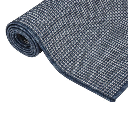 Outdoor Flatweave Rug 120x170 cm Blue