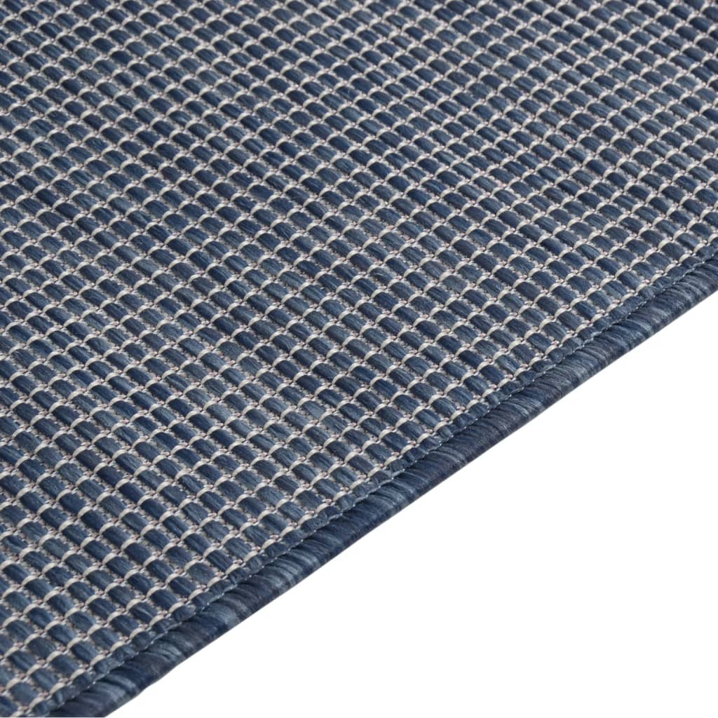 Outdoor Flatweave Rug 120x170 cm Blue