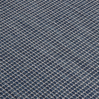 Outdoor Flatweave Rug 120x170 cm Blue