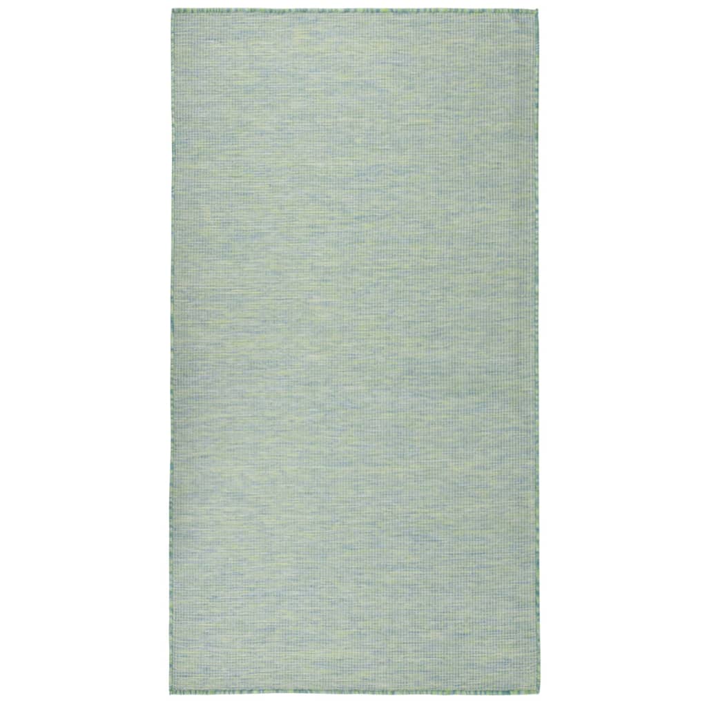 Outdoor Flatweave Rug 80x150 cm Turquoise