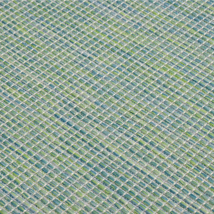 Outdoor Flatweave Rug 80x150 cm Turquoise