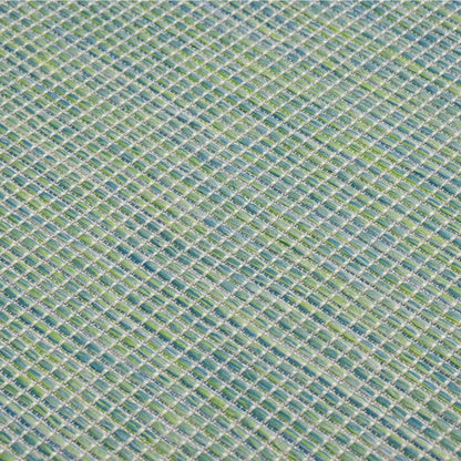 Outdoor Flatweave Rug 80x250 cm Turquoise