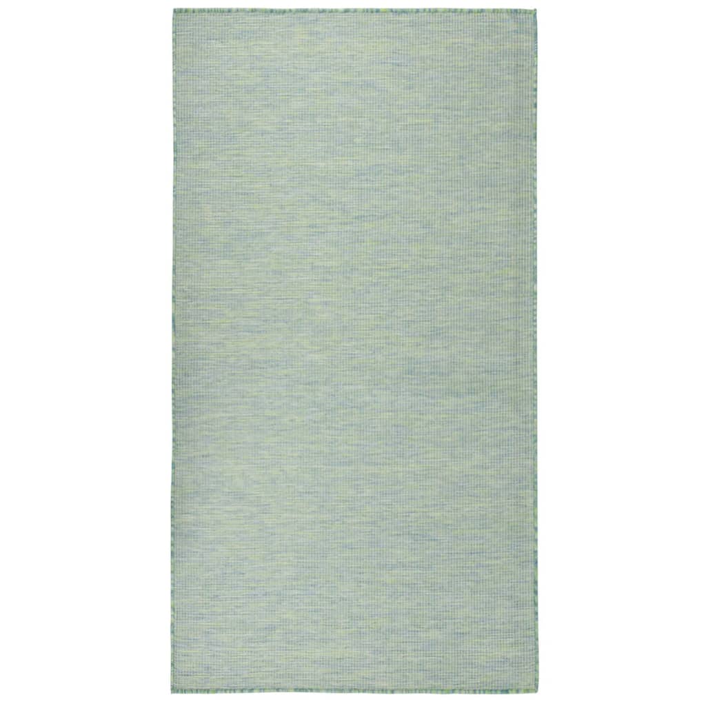 Outdoor Flatweave Rug 140x200 cm Turquoise