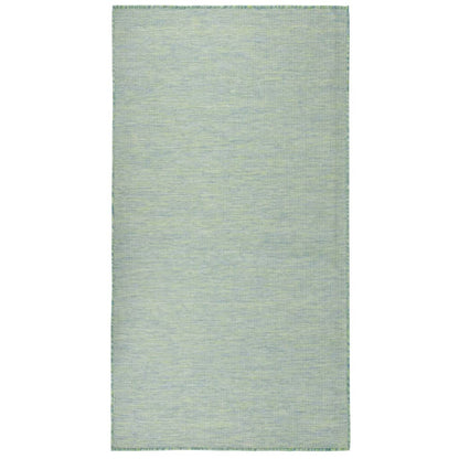 Outdoor Flatweave Rug 140x200 cm Turquoise