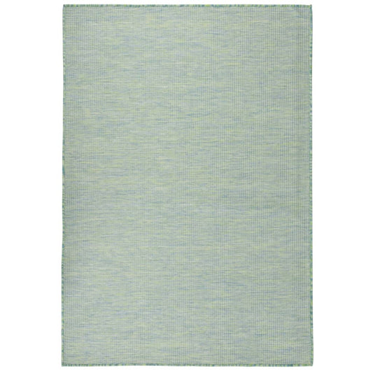 Outdoor Flatweave Rug 160x230 cm Turquoise