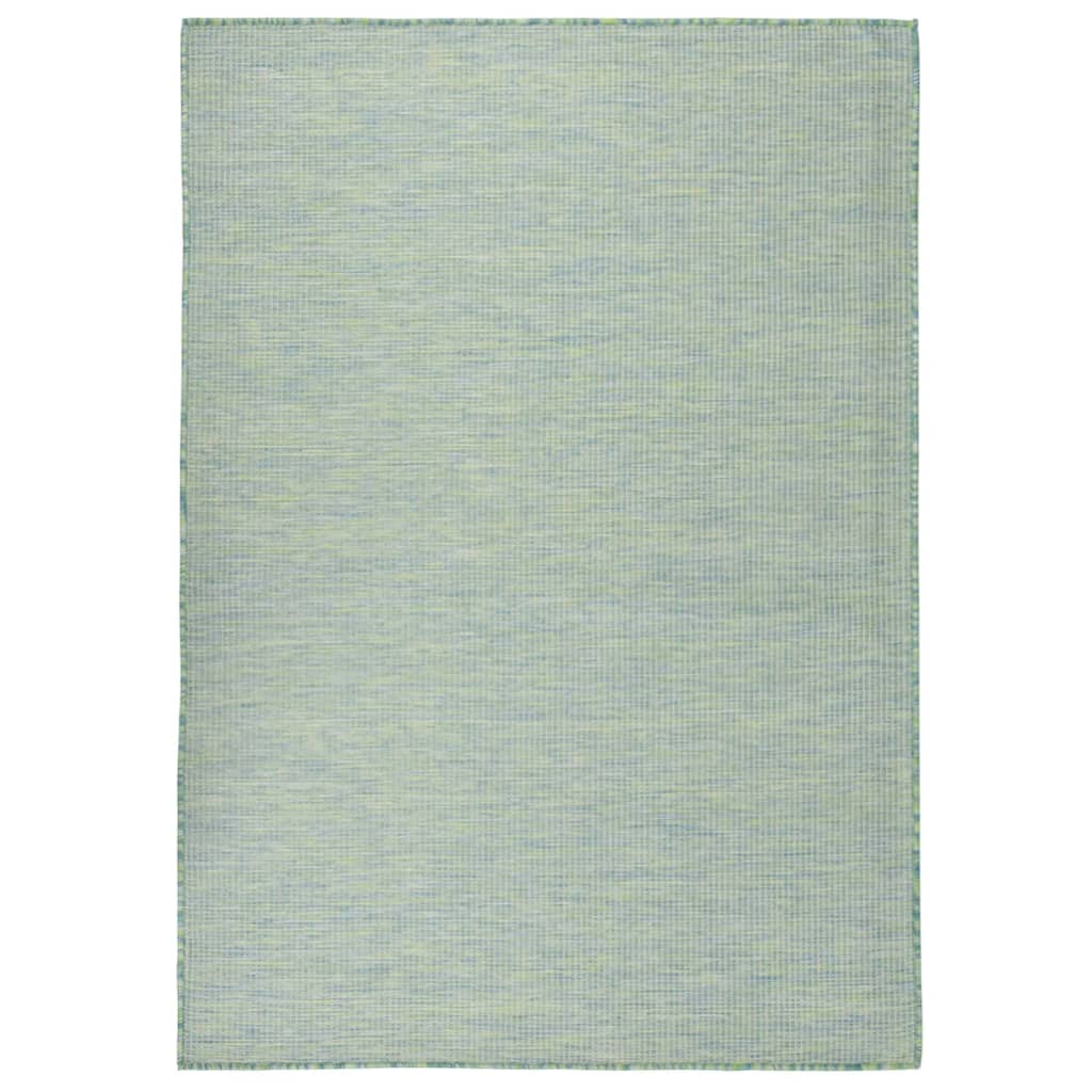 Outdoor Flatweave Rug 200x280 cm Turquoise