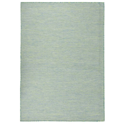 Outdoor Flatweave Rug 200x280 cm Turquoise